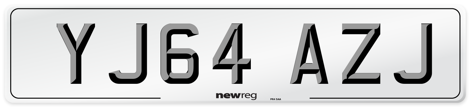 YJ64 AZJ Number Plate from New Reg